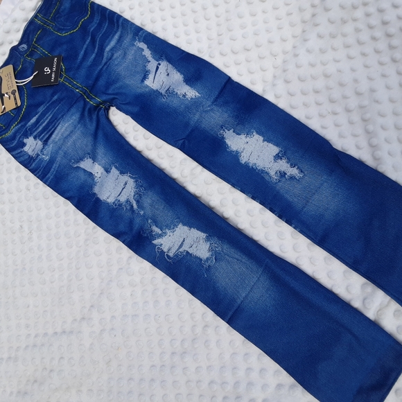 Fairy Season Legging One Size Distressed Denim NWT - Picture 7 of 12